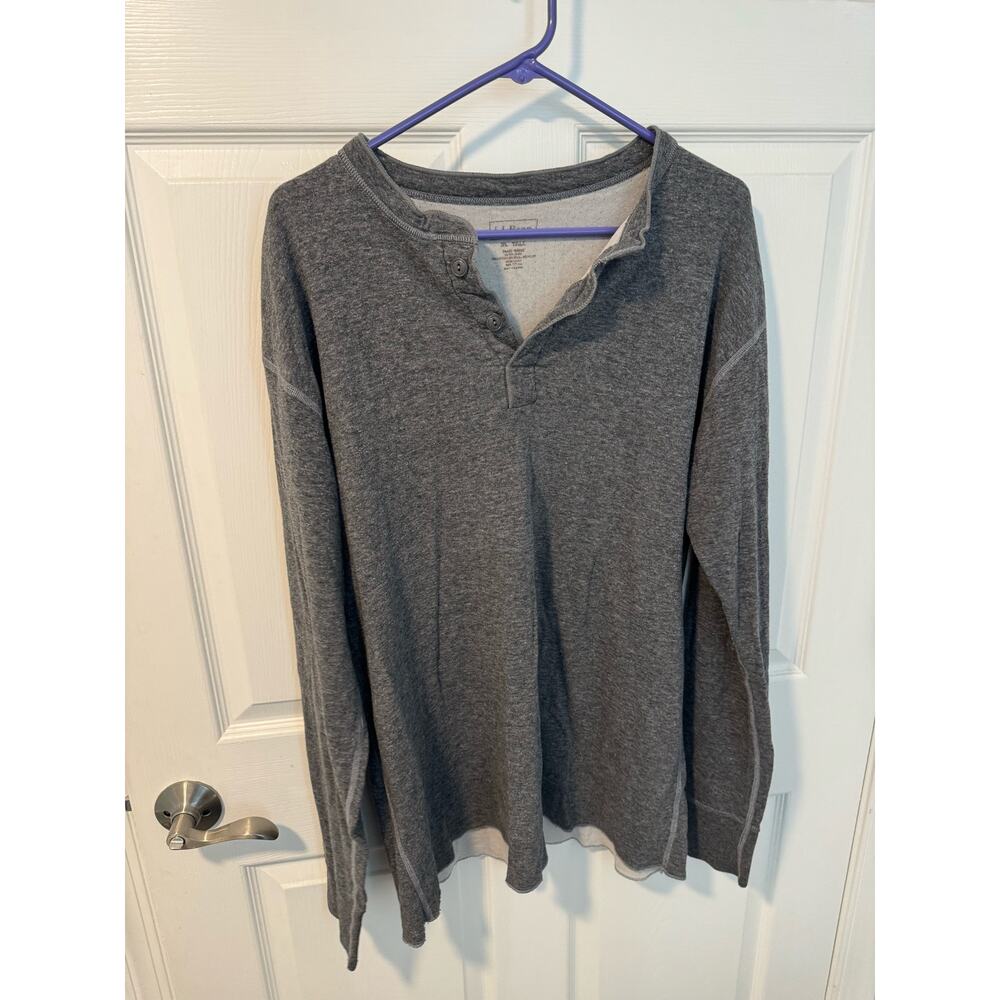 L.L.Bean XL Tall Mens Long Sleeve Gray Shirt